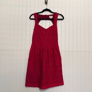 Deletta Silverfield Pink Floral Eyelet Dress